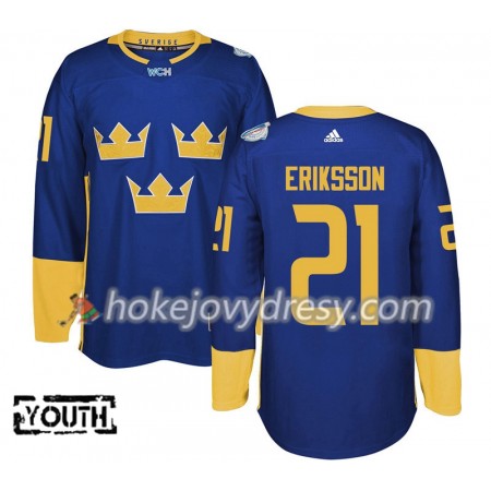 Dětské Hokejový Dres Švédsko Loui Eriksson 21 Světový pohár v ledním hokeji 2016 Nachová Premier